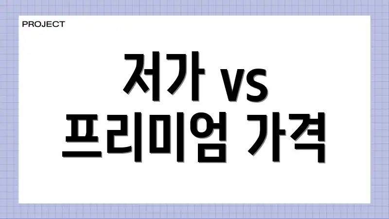 저가 vs 프리미엄 가격