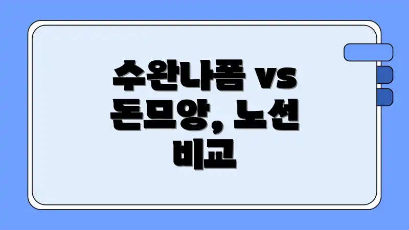 수완나폼 vs 돈므앙, 노선 비교