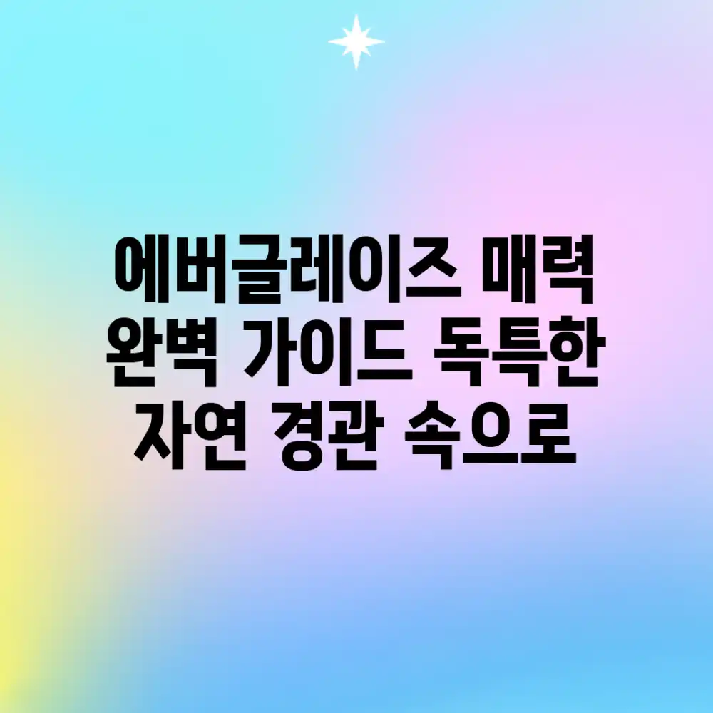 에버글레이즈 매력 완벽 가이드: 독특한 자연 경관 속으로