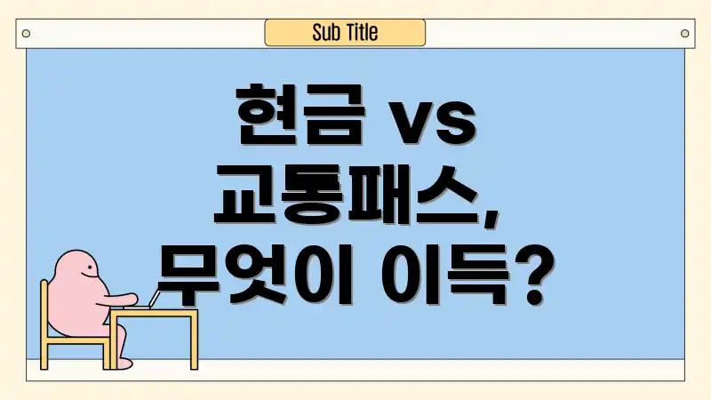 현금 vs 교통패스, 무엇이 이득?