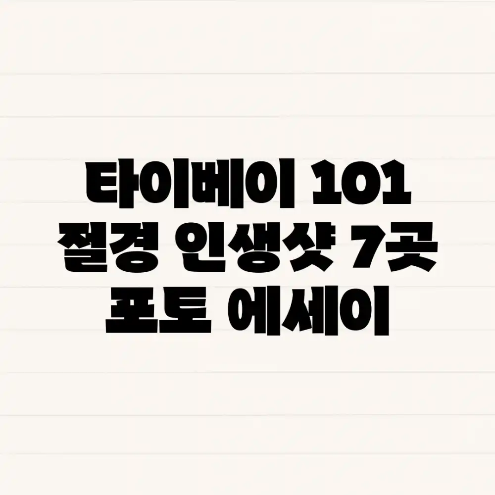 타이베이 101 절경! 인생샷 7곳 포토 에세이