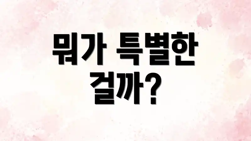 뭐가 특별한 걸까?