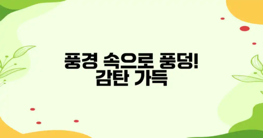 풍경에 흠뻑 빠져보세요