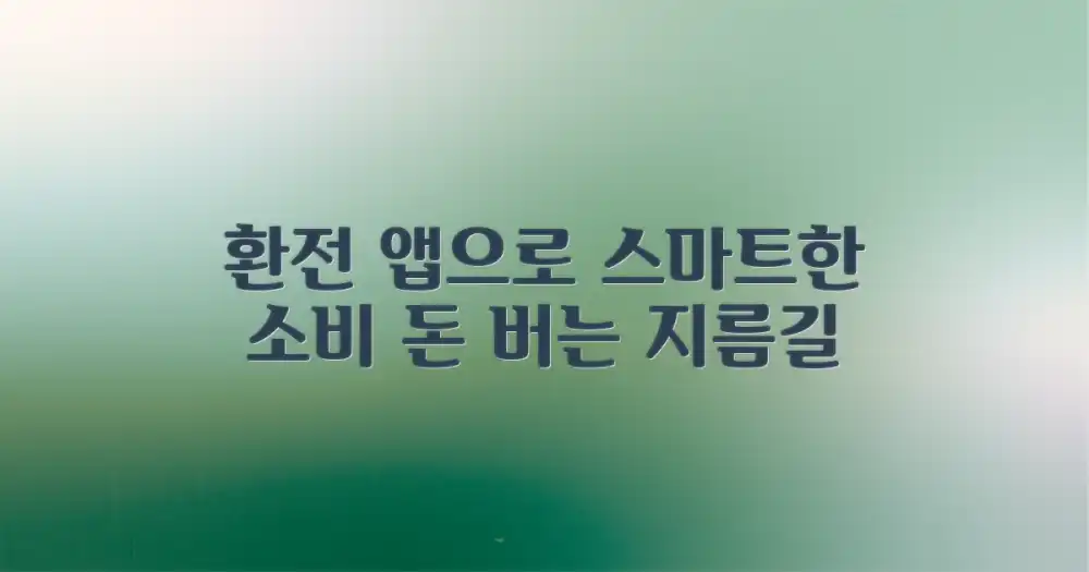 환전 앱으로 스마트한 소비