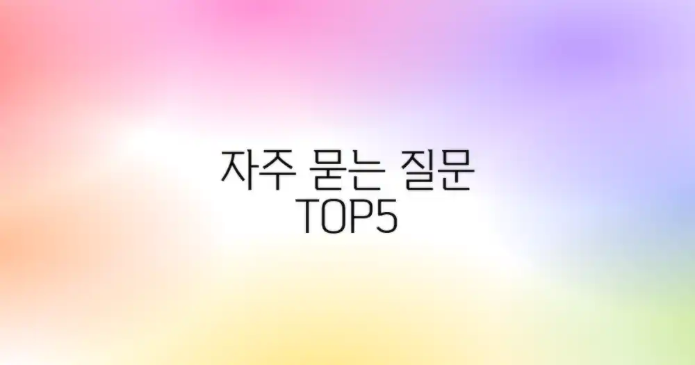 자주 묻는 질문